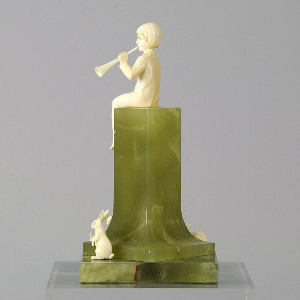 Boy With Rabbits by Ferdinand Preiss