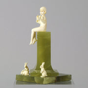 Boy With Rabbits by Ferdinand Preiss