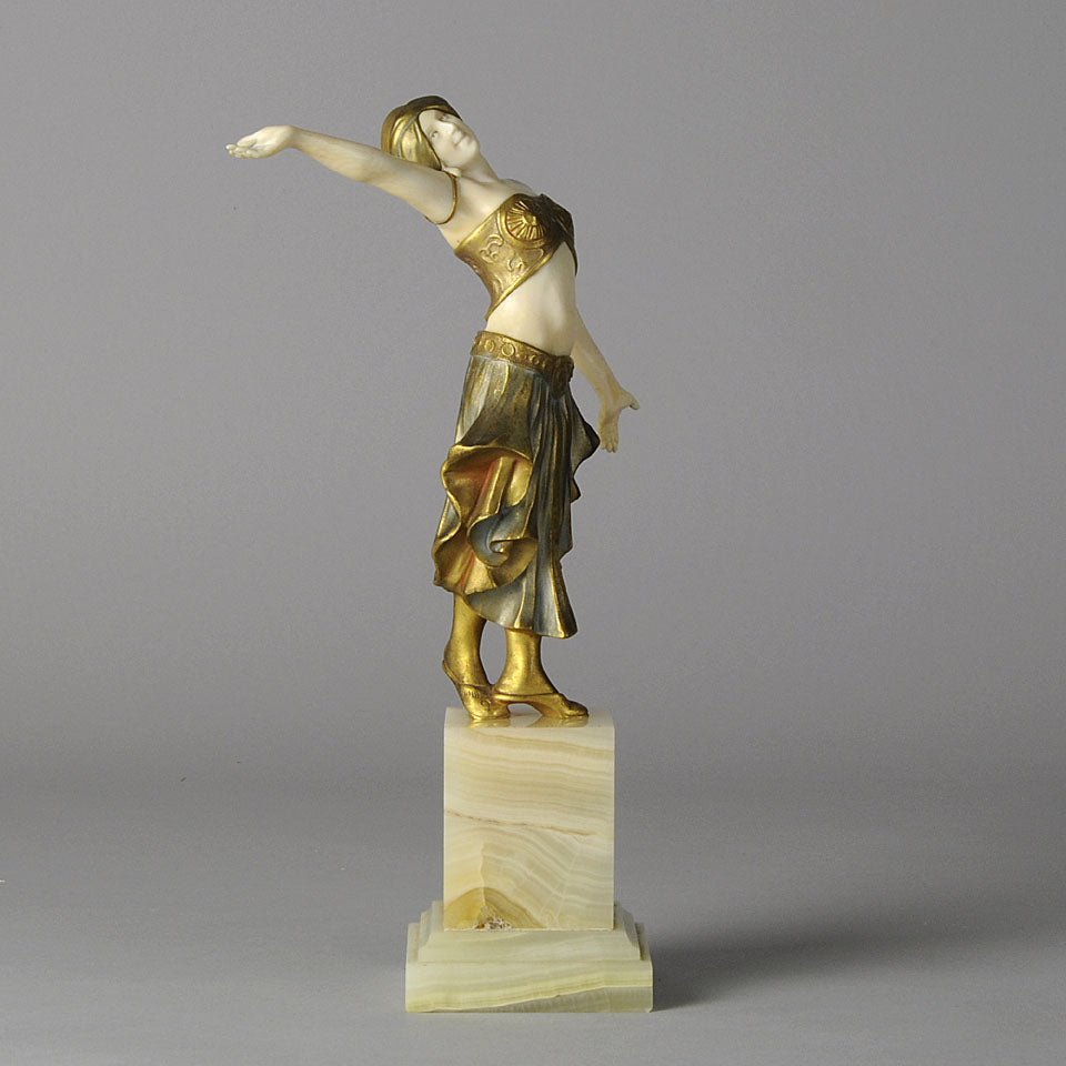 Art Deco Bronze & Ivory Figure by Louis Sosson