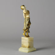 Art Deco Bronze & Ivory Figure by Louis Sosson