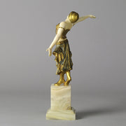 Art Deco Bronze & Ivory Figure by Louis Sosson