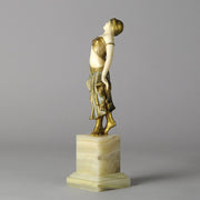 Art Deco Bronze & Ivory Figure by Louis Sosson