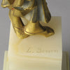 Art Deco Bronze & Ivory Figure by Louis Sosson