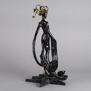 Erté Bronze Sculpture Bal Tabarin - Cold Painted Bronze - Hickmet Fine Arts