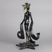 Erté Bronze Sculpture Bal Tabarin - Cold Painted Bronze - Hickmet Fine Arts