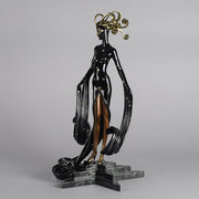 Erté Bronze Sculpture Bal Tabarin - Cold Painted Bronze - Hickmet Fine Arts