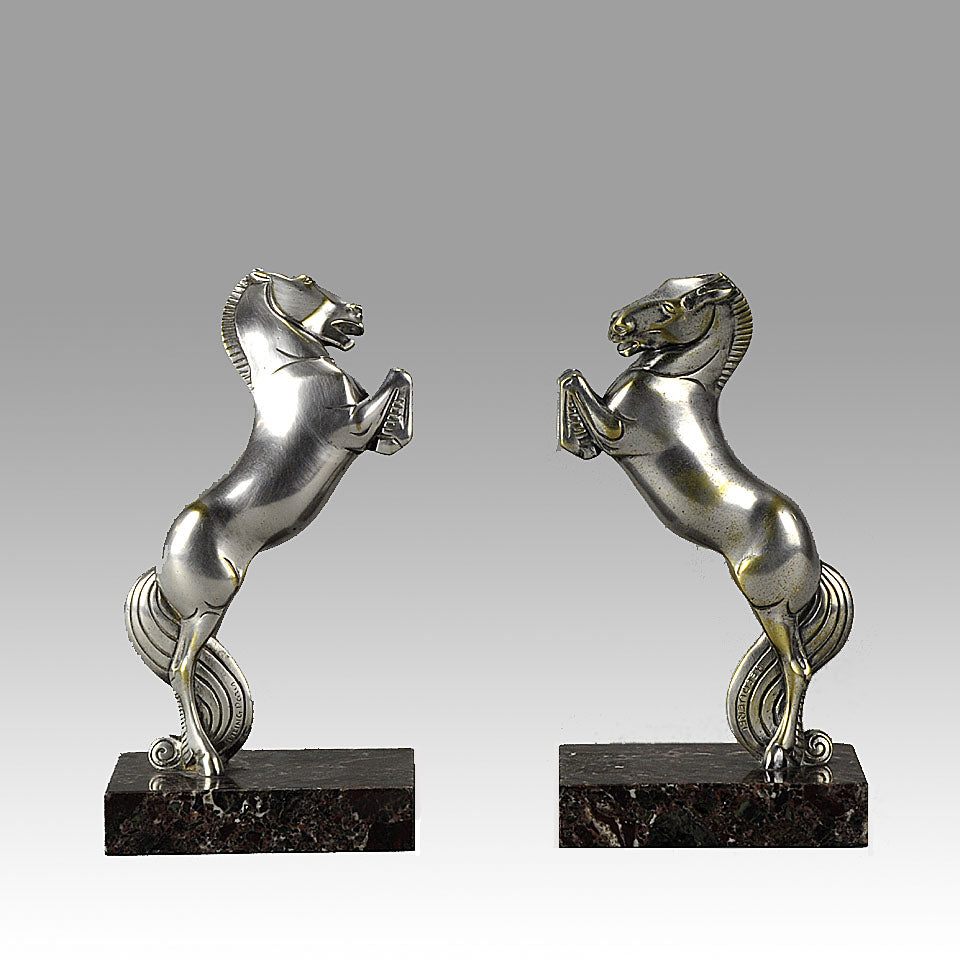 Andre Becquerel Art Deco Bronze Bookends