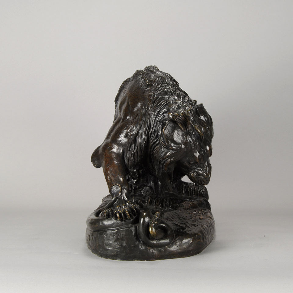 Lion and serpent by barye
