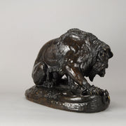 Lion and serpent by barye