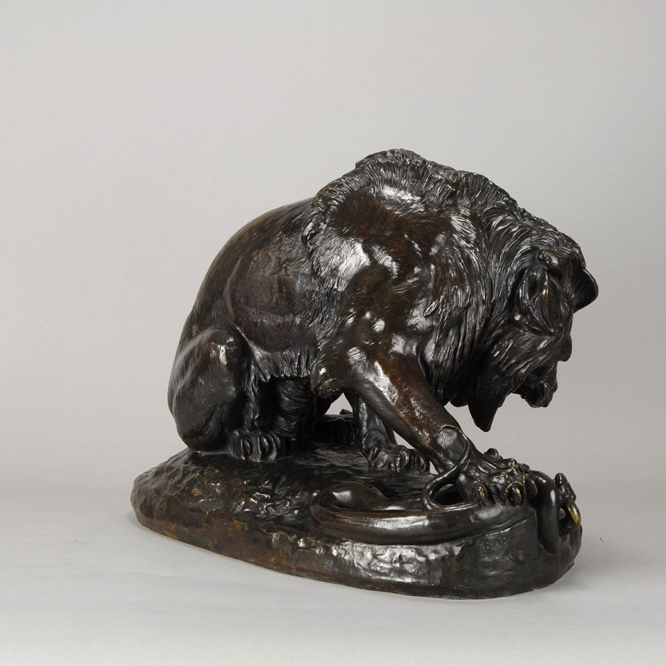 Lion and serpent by barye