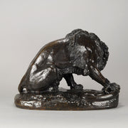 Lion and serpent by barye