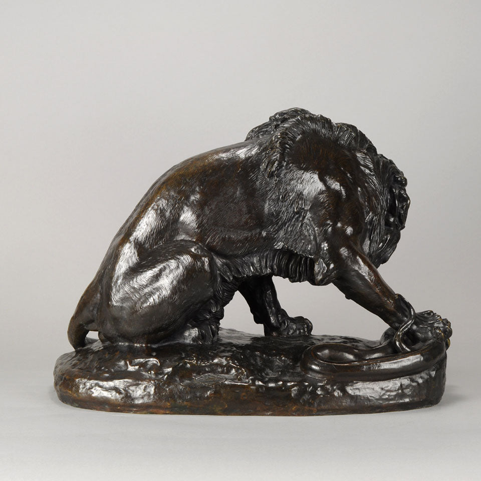 Lion and serpent by barye