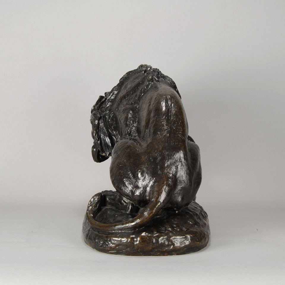 Lion and serpent by barye