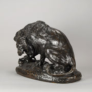 Lion and serpent by barye