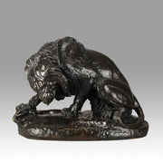 Lion and serpent by barye