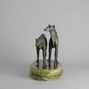Art Deco Bronze Borzois