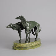 Art Deco Bronze Borzois