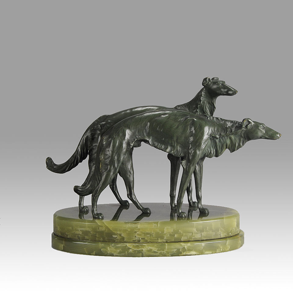 Art Deco Bronze Borzois