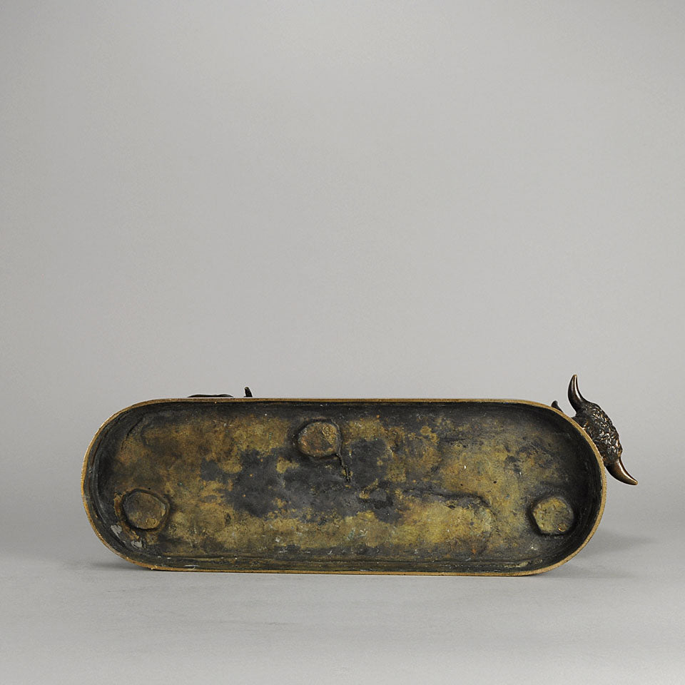 Bull Bonheur - charging bronze