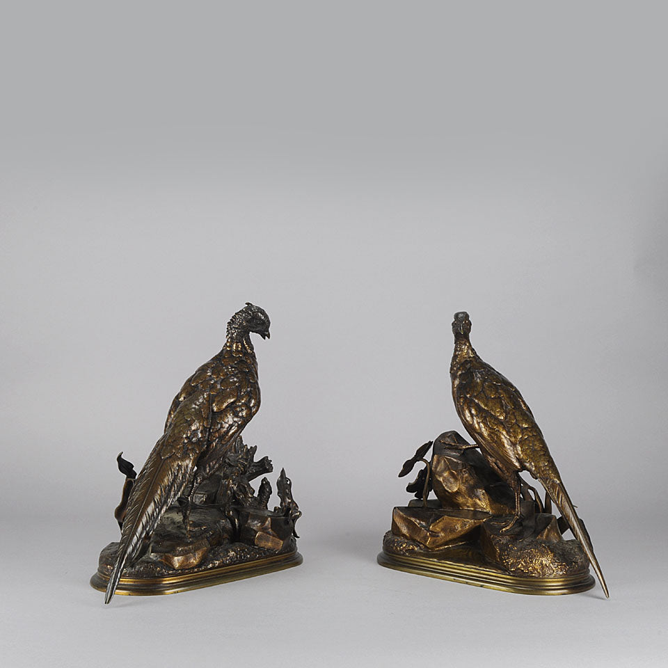 Bronze pheasants by Moigniez