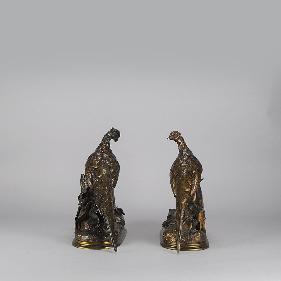 Bronze pheasants by Moigniez
