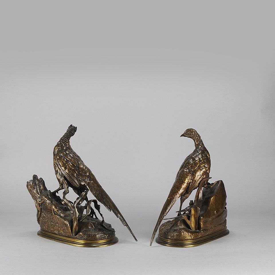 Bronze pheasants by Moigniez