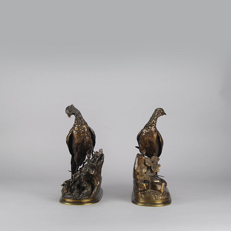 Bronze pheasants by Moigniez