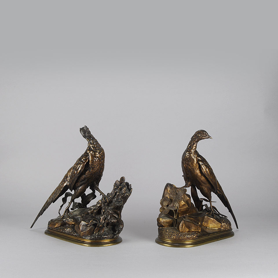 Bronze pheasants by Moigniez