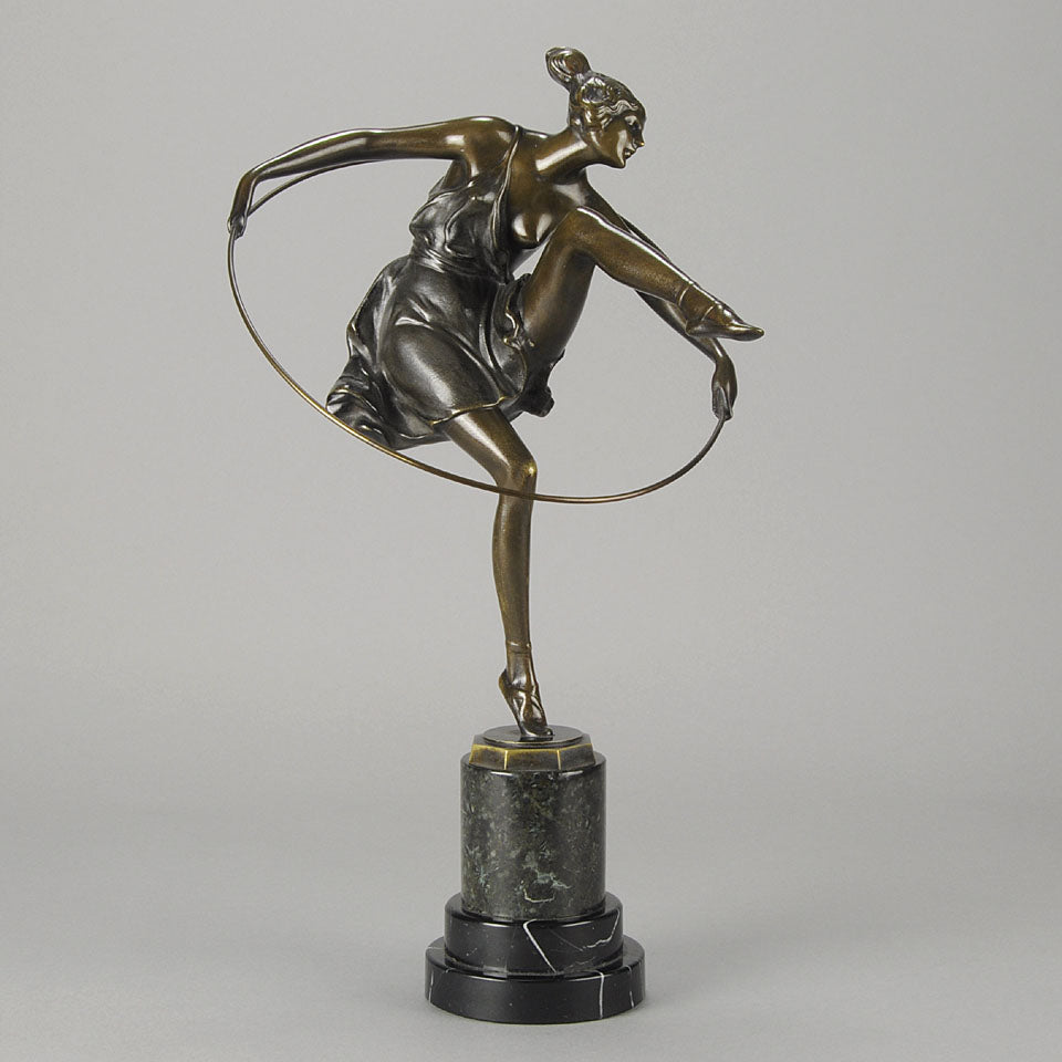 Bruno Zach Bronze Hoop Dancer Art Deco