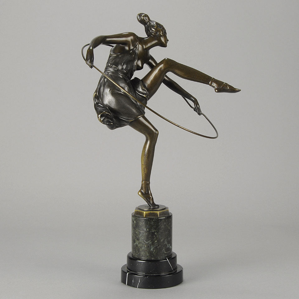 Bruno Zach Bronze Hoop Dancer Art Deco