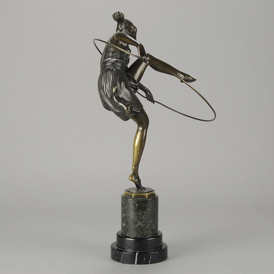 Bruno Zach Bronze Hoop Dancer Art Deco