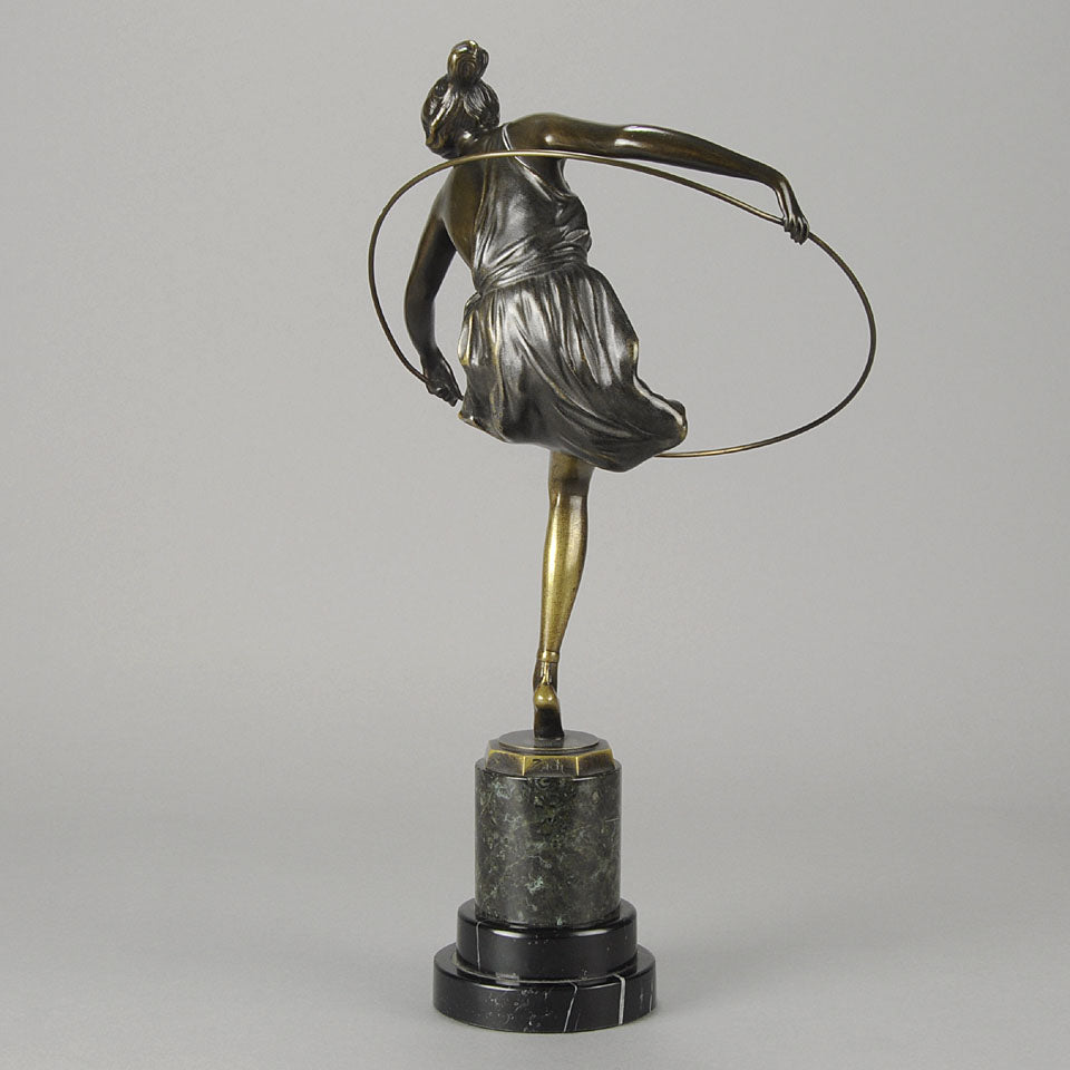 Bruno Zach Bronze Hoop Dancer Art Deco