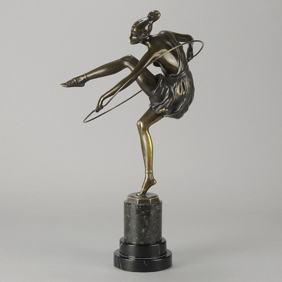 Bruno Zach Bronze Hoop Dancer Art Deco