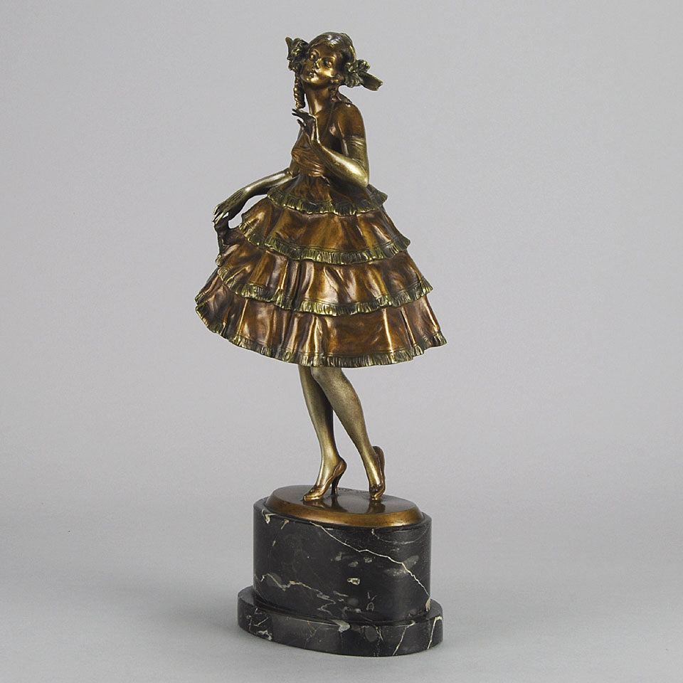 Zach Party Girl Art Deco Bronze 