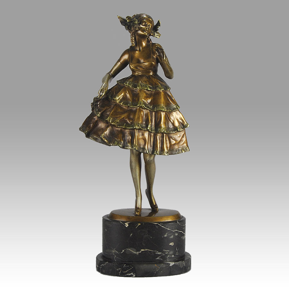 Zach Party Girl Art Deco Bronze 