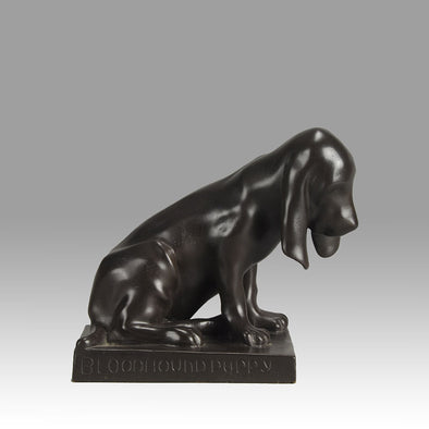 Animalier Bronze Bloodhound Puppy 