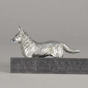 Car Mascot Silvered Bronze Corgi 