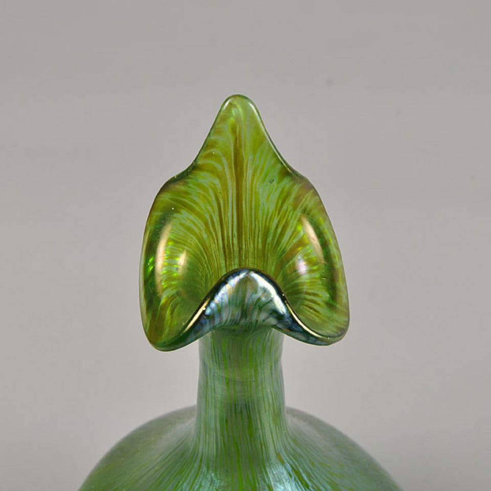 Loetz Glass - Goose Necked Vase by Johann Loetz - Hickmet Fine Arts