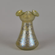 Loetz Glass Vase - Golden Silvered - Johann Loetz - Loetz Glass - Art Nouveau Glass - Hickmet Fine Arts
