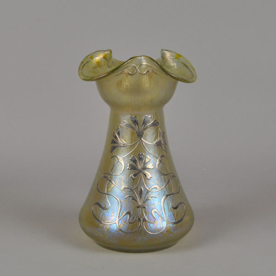 Loetz Glass Vase - Golden Silvered - Johann Loetz - Loetz Glass - Art Nouveau Glass - Hickmet Fine Arts