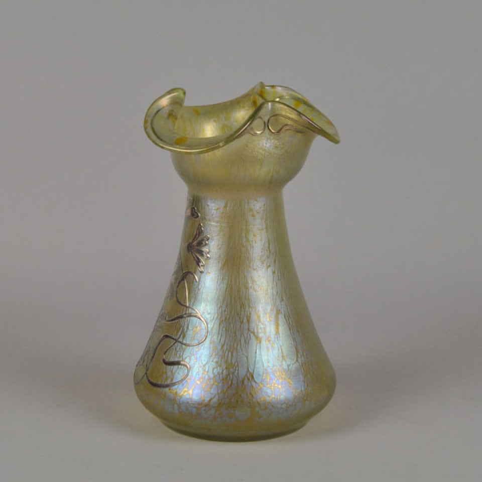 Loetz Glass Vase - Golden Silvered - Johann Loetz - Loetz Glass - Art Nouveau Glass - Hickmet Fine Arts