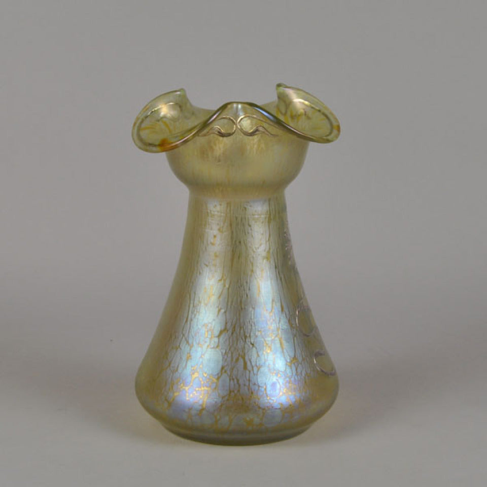 Loetz Glass Vase - Golden Silvered - Johann Loetz - Loetz Glass - Art Nouveau Glass - Hickmet Fine Arts