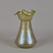 Loetz Glass Vase - Golden Silvered - Johann Loetz - Loetz Glass - Art Nouveau Glass - Hickmet Fine Arts