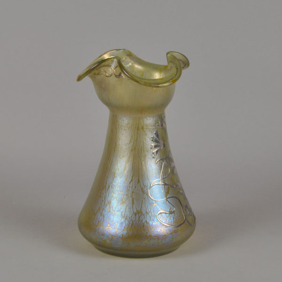 Loetz Glass Vase - Golden Silvered - Johann Loetz - Loetz Glass - Art Nouveau Glass - Hickmet Fine Arts