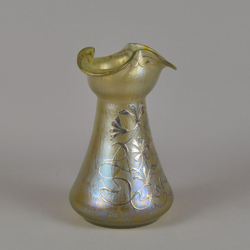 Loetz Glass Vase - Golden Silvered - Johann Loetz - Loetz Glass - Art Nouveau Glass - Hickmet Fine Arts