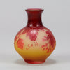 Emile Gallé Art Nouveau Glass Red Bulbous Vase