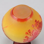 Emile Gallé Art Nouveau Glass Red Bulbous Vase