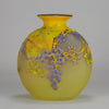 Emile Gallé Art Nouveau Glass Vase -  Raisins Soufflé Vase 