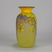 Emile Gallé Art Nouveau Glass Vase -  Raisins Soufflé Vase 