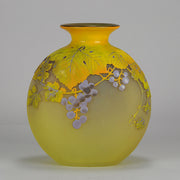Emile Gallé Art Nouveau Glass Vase -  Raisins Soufflé Vase 